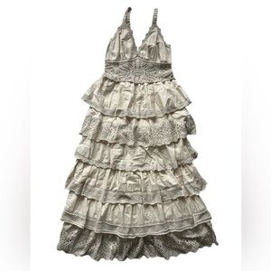 NWT Cecilia Prado Cream Lace ruffle Dress by Anthropologie